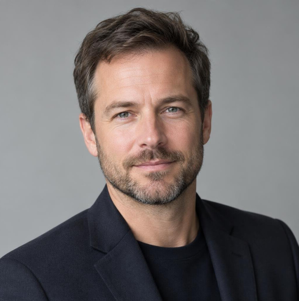 Professional portrait of a man with a beard